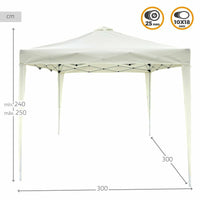 Gartenlaube Colorbaby Max-Air Weiß Stoff Stahl 300 x 300 x 250 cm