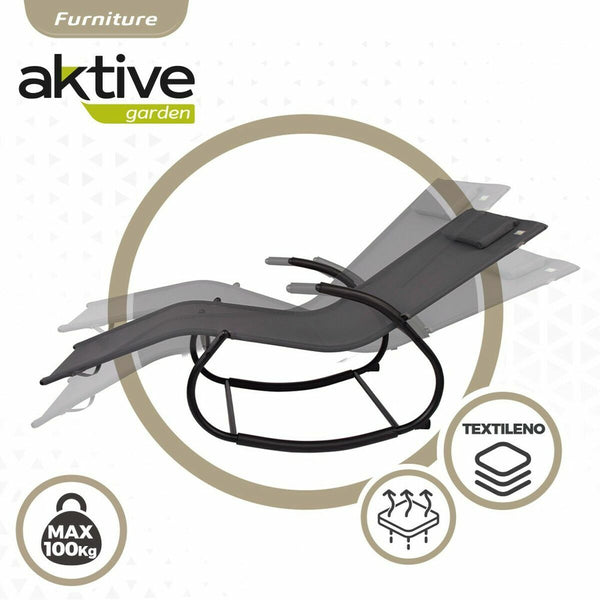 Solseng Aktive Schwarz Stahl Textilene 172 x 53 x 75 cm