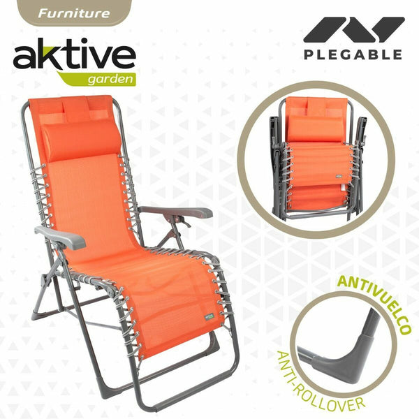 Solseng Aktive Orange Textilene 160 x 52 x 76 cm