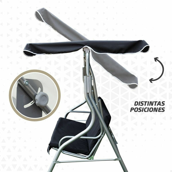 Wippe Aktive 3 Plätze Schwarz 180 x 107 x 160 cm