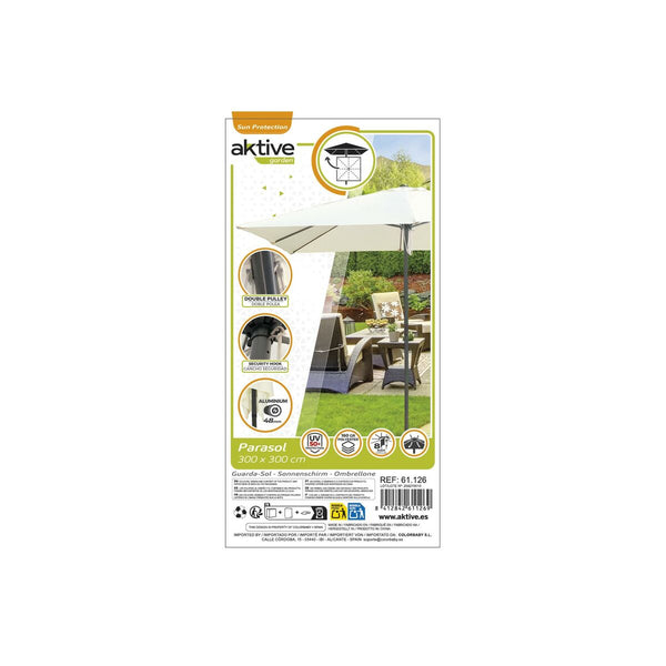 Sonnenschirm Aktive Creme 300 x 271 x 300 cm