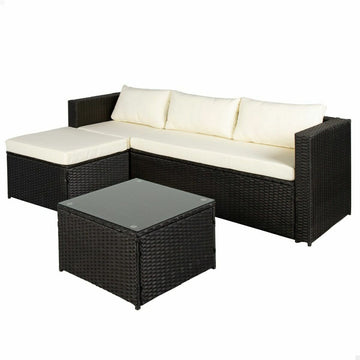 Wohnzimmer Sitzgruppe mit Tisch Aktive Dreisitzer-Sofa Beistelltisch 125 x 67 x 64 cm