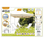 Gartenlaube Aktive Biegsam Einstellbare Höhe Stahl Polyester 420D Oxford Creme 300 x 320 x 300 cm
