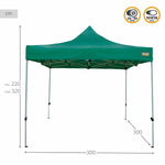 Gartenlaube Colorbaby Biegsam Einstellbare Höhe Stahl 300 x 300 x 220 cm