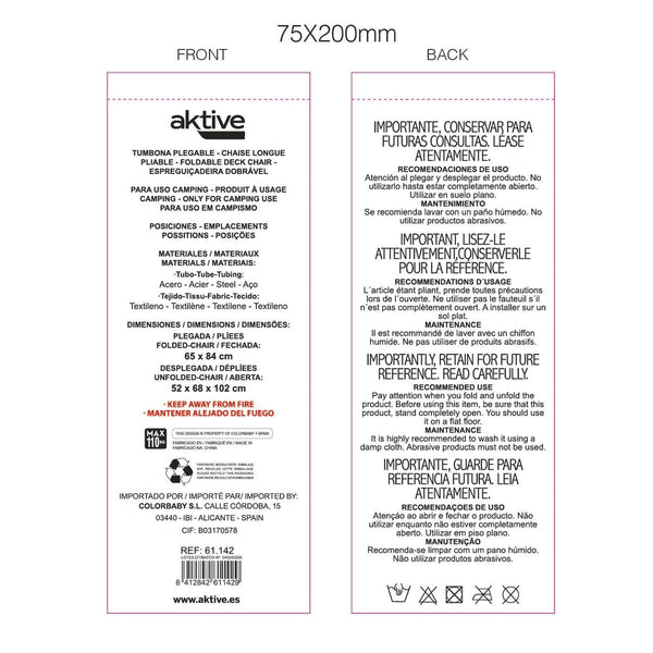 Solseng Aktive Schwarz 52 x 102 x 68 cm