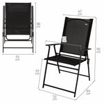 Gepolsterte Campingstuhl Aktive 47 x 95 x 64 cm