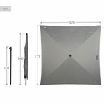Sonnenschirm Aktive Grau 175 x 240 x 175 cm