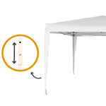 Gartenlaube Aktive 300 x 250 x 300 cm Stahl Weiß Kunststoff