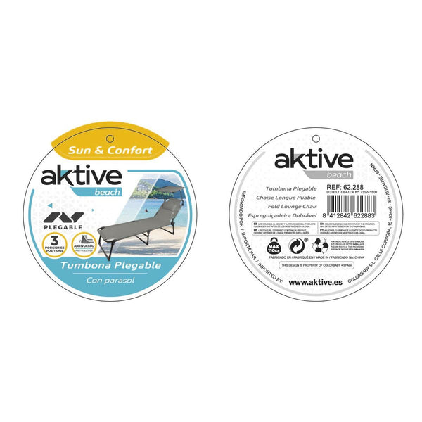 Solseng Aktive Biegsam Sonnenschirm Grau 193 x 30 x 53 cm