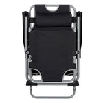 Liegestuhl Aktive Polyester 600D Stahl Schwarz 177 x 47 x 34 cm