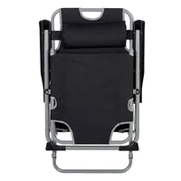 Liegestuhl Aktive Polyester 600D Stahl Schwarz 177 x 47 x 34 cm