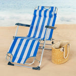 Liegestuhl Aktive Textilene Aluminium Blau Weiß 153 x 47 x 33 cm