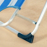 Liegestuhl Aktive Textilene Aluminium Blau Weiß 153 x 47 x 33 cm