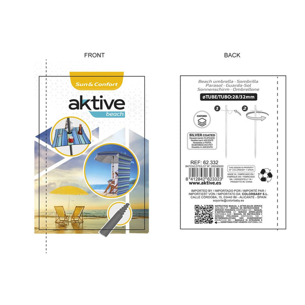 Solskærm Aktive Stahl Oxford Stoff 210 x 205 x 210 cm