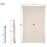 Solskærm Aktive Creme Stahl 200 x 230 x 125 cm