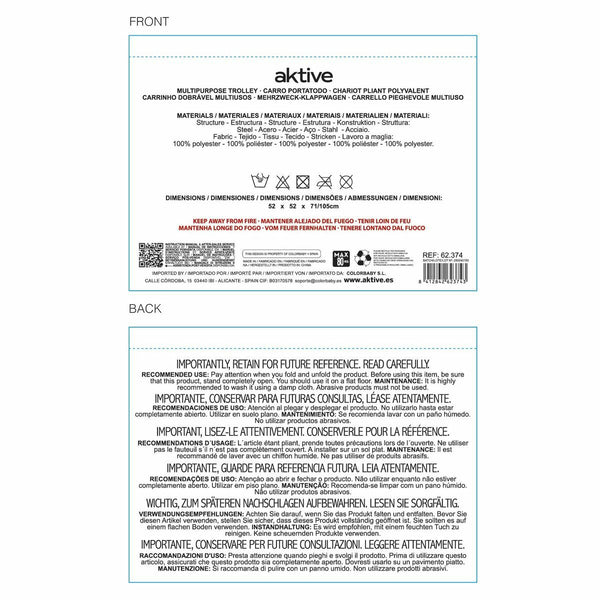 Mehrzweckwagen Aktive Polyester PVC Stahl 52 x 105 x 52 cm