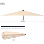 Solskærm Aktive Beige Ø 250 cm