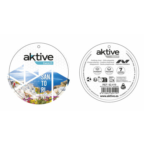 Gepolsterte Campingstuhl Aktive Santorini 47 x 49 x 82 cm