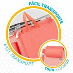 Gepolsterte Campingstuhl Aktive Flamingo Rosa 48 x 46 x 84 cm 47 x 63 x 99 cm Strand Kissen Aufbewahrungstasche Untersetzer