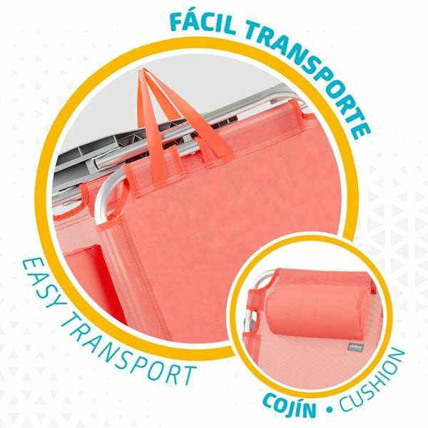 Gepolsterte Campingstuhl Aktive Flamingo Rosa 48 x 46 x 84 cm 47 x 63 x 99 cm Strand Kissen Aufbewahrungstasche Untersetzer