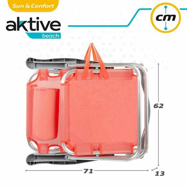 Gepolsterte Campingstuhl Aktive Flamingo Rosa 48 x 46 x 84 cm 47 x 63 x 99 cm Strand Kissen Aufbewahrungstasche Untersetzer