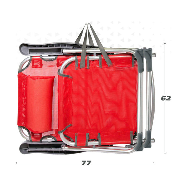 Strandstuhl Aktive Rot 48 x 60 x 90 cm