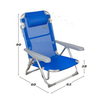 Strandstuhl Colorbaby 48 x 60 x 90 cm Blau