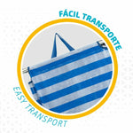 Strandkorb Aktive Blau Weiß 188 x 58 x 30 cm