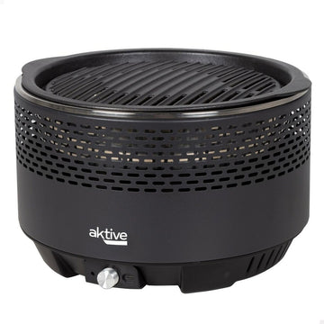 Grill Tragbarer Aktive kreisförmig Keine Rauch Schwarz Edelstahl Eisen 34 x 21,5 x 34 cm