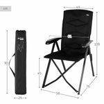 Gepolsterte Campingstuhl Aktive 49 x 76 x 109 cm