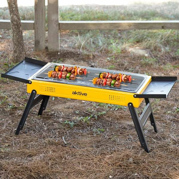 Grill Tragbarer Aktive Stahl 89 x 33 x 33 cm Gelb