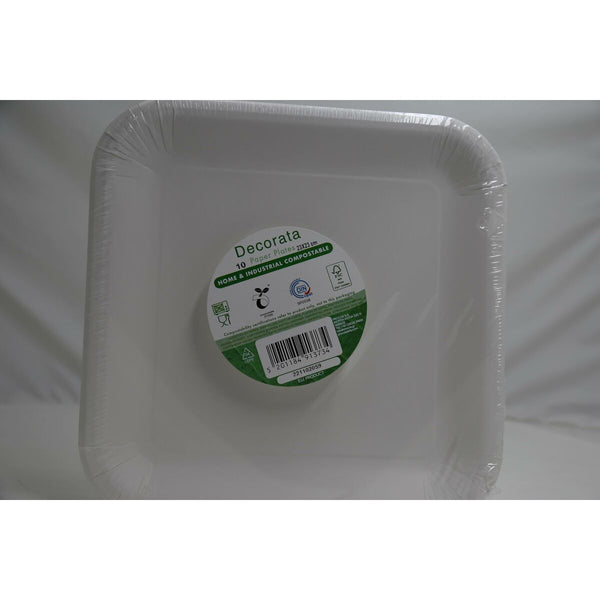 Geschirr-Set Procos Weiß Papier 23 x 1,5 x 23 cm