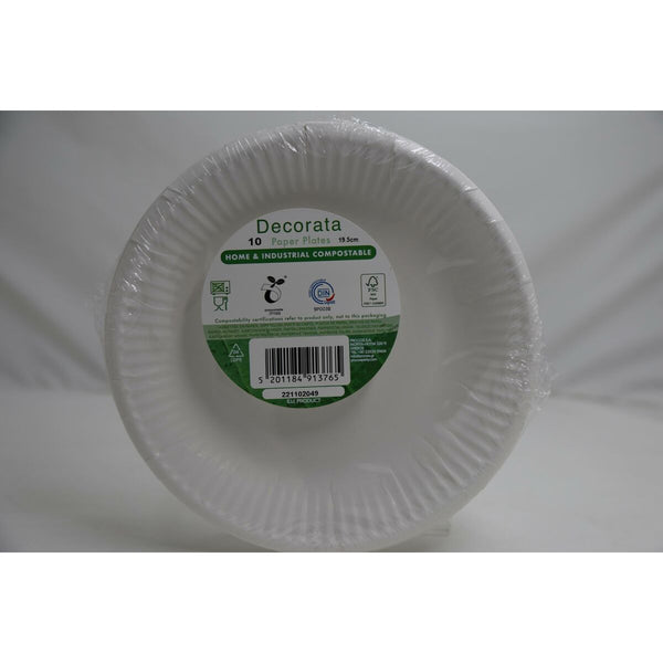 Geschirr-Set Procos Weiß Papier 23 x 1,5 x 23 cm