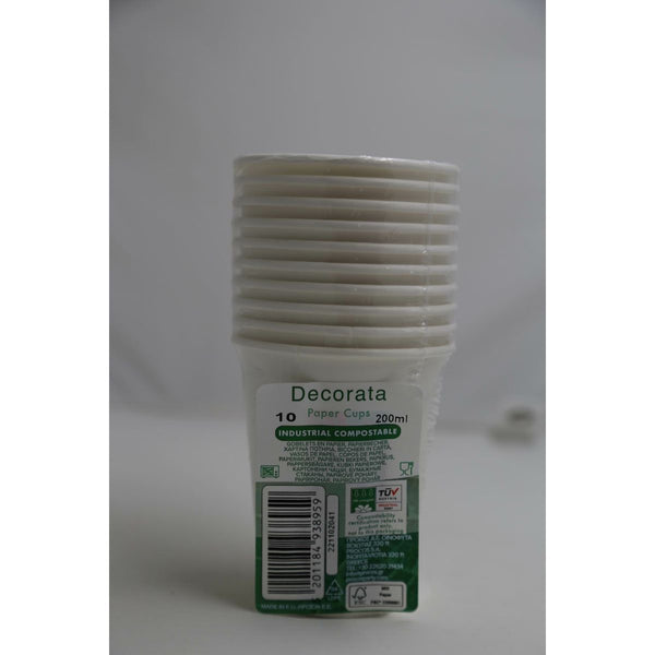 Geschirr-Set Procos Weiß Papier 23 x 1,5 x 23 cm