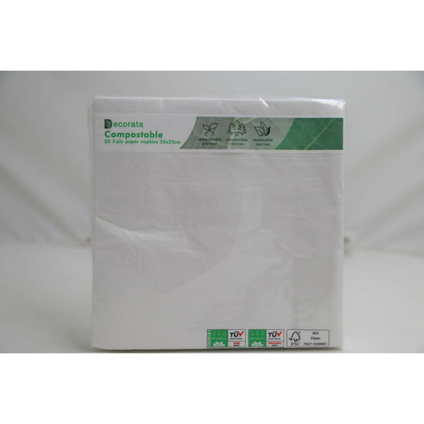 Geschirr-Set Procos Weiß Papier 23 x 1,5 x 23 cm