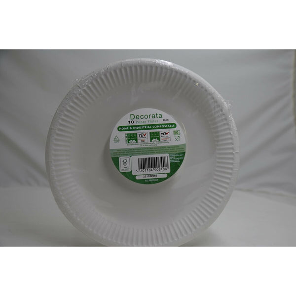 Geschirr-Set Procos Weiß Papier 23 x 1,5 x 23 cm