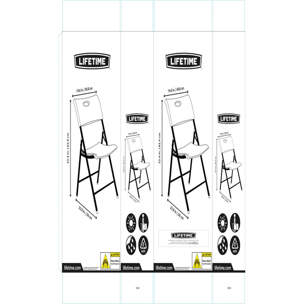Gepolsterte Campingstuhl Lifetime 4 Stück 50 x 82,5 x 58 cm