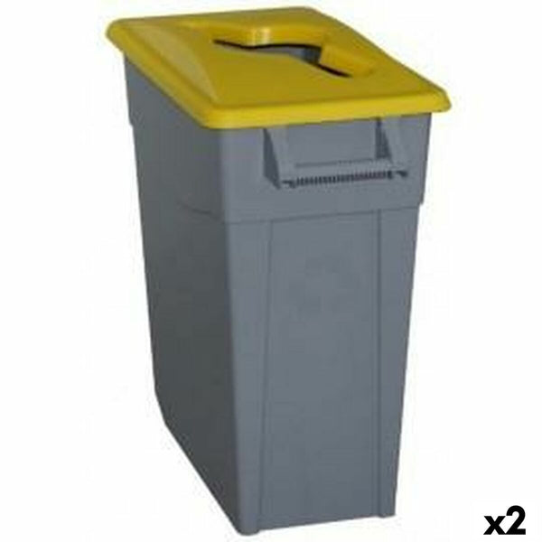 Recycling Papierkorb Denox Gelb 65 L (2 Stück)