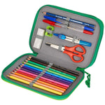 Doppel-Federtasche Alpino UA000113 grün Bunt 32 Stücke