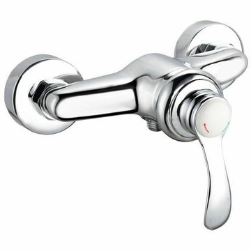 Mischbatterie Rousseau Byron Grau Chrome Metall Messing 15 cm Dusche