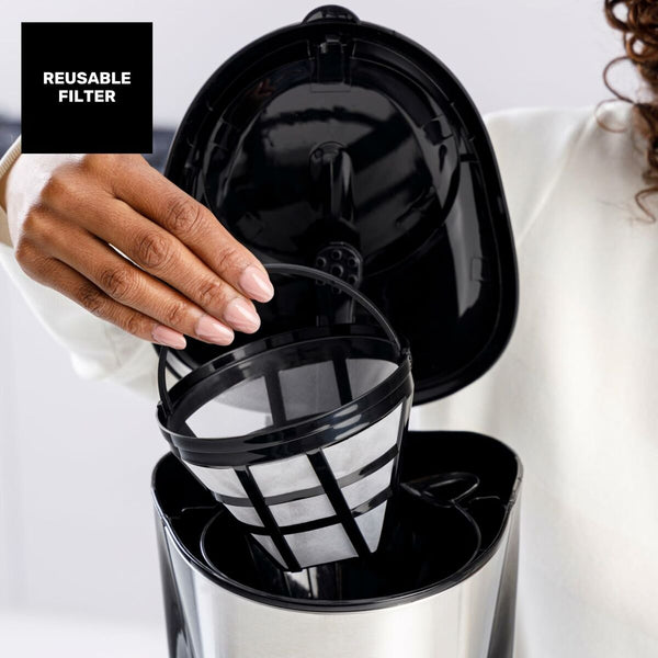 Filterkaffeemaschine Taurus Verona inox 12 tazas 1000 W Schwarz