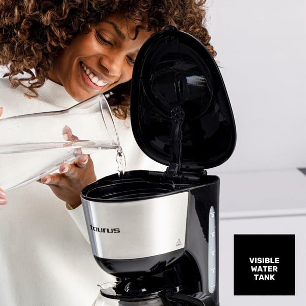 Filterkaffeemaschine Taurus Verona inox 12 tazas 1000 W Schwarz