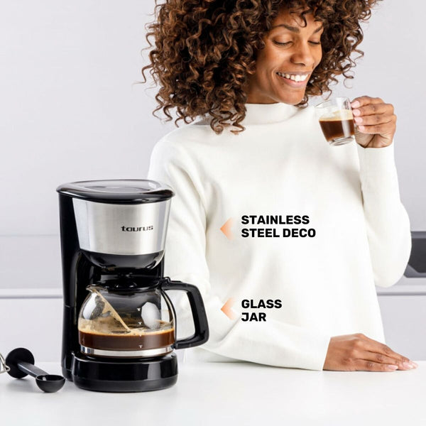 Filterkaffeemaschine Taurus Verona inox 12 tazas 1000 W Schwarz