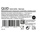 Messerset Quid Hotel Metall Edelstahl 16,5 cm 12 Stück