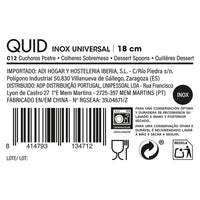 Dessertlöffel Quid Universal Metall Edelstahl 18,5 cm 12 Stück