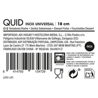 Dessertgabel-Set Quid Inox Universal 12 Stück