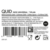 Kaffeelöffel Quid Inox Universal Metall (12 Stück)