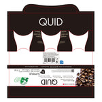 Satz von Kaffeetassen Quid Supreme Durchsichtig Glas Stahl 110 ml 3 Stücke