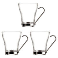 Tasse Kaffee und Tee Quid Supreme Durchsichtig 250 ml 3 Stücke