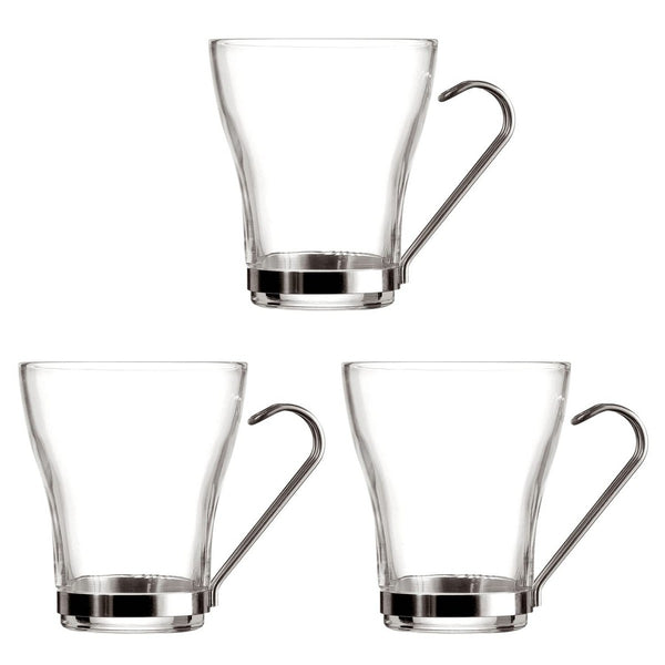 Tasse Kaffee und Tee Quid Supreme Durchsichtig 250 ml 3 Stücke